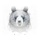  cartoon mean bear  tattoo design idea