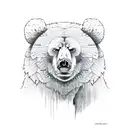  cartoon mean bear  tattoo design idea