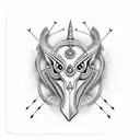 african sword tattoo design idea