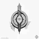 african sword tattoo design idea