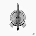 african sword tattoo design idea