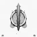 african sword tattoo design idea