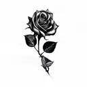 a rose with spider webs tattoo design idea