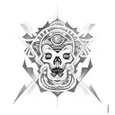 laburu dentro de una concha tattoo design idea