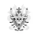 laburu dentro de una concha tattoo design idea