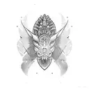 laburu dentro de una concha tattoo design idea