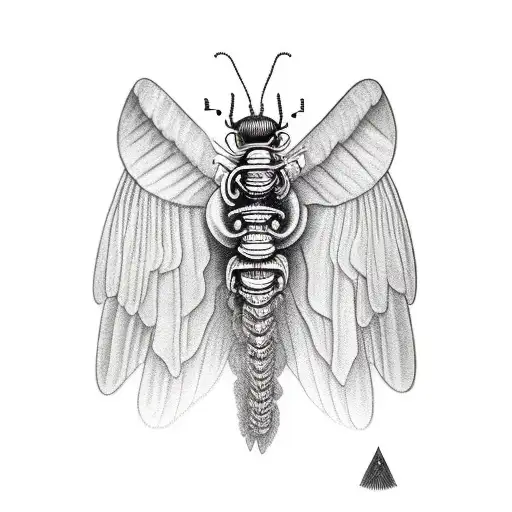 I'm a winged insect, you're a funeral pyre tattoo design idea