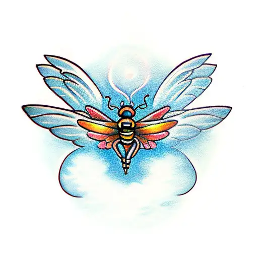 I'm a winged insect, you're a funeral pyre tattoo design idea