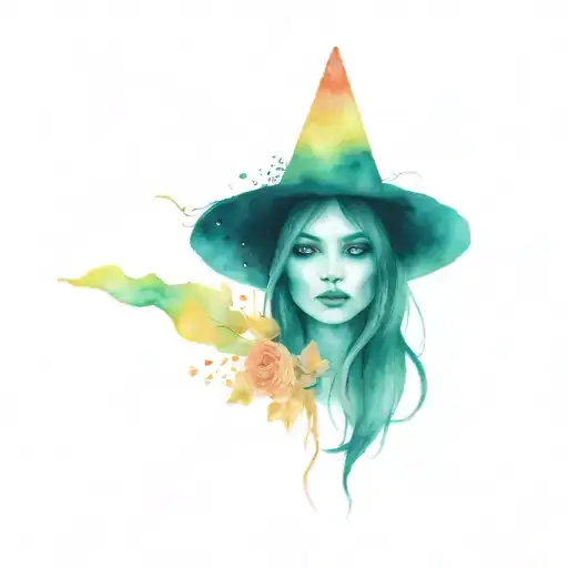 witchy,hippie tattoo design idea