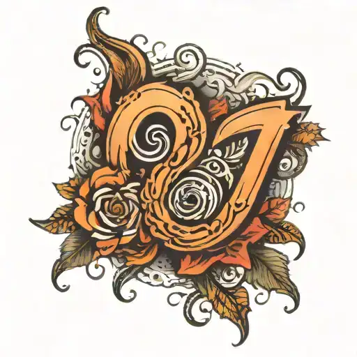 a tattoo of the number 96 tattoo design idea