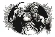 Zeus holding tattoo design idea