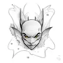 Bats and fairies cascading tattoo design idea