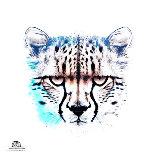 Cheetah tattoo design idea