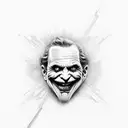 joker crazy sad tattoo design idea