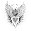 "keep on dreaming even if it breaks your heart" heart with wings 12-21-23 tattoo design idea