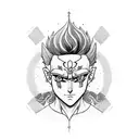 small hisoka  tattoo design idea