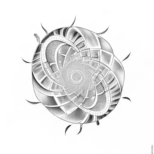 Fibonacci sequence picture or spiral  tattoo design idea