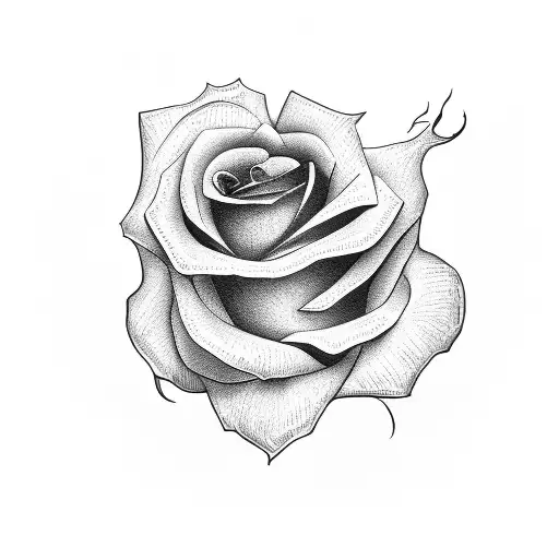 rose made of dollar bills tattoo design idea