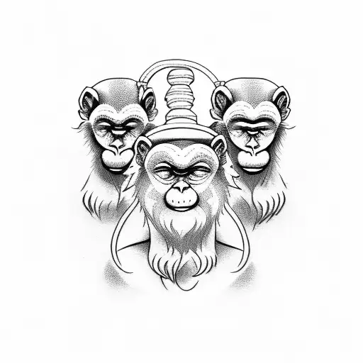 Three monkeys see no evil hear no evil speak no evil tattoo design idea