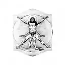 davinci vitruvian man tattoo design idea