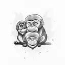 Three monkeys see no evil hear no evil speak no evil tattoo design idea