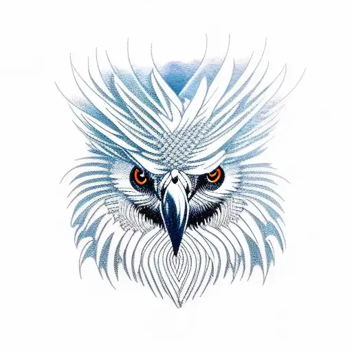 bearded vulture tattoo design idea