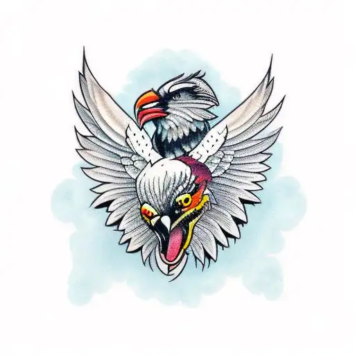 bearded vulture tattoo design idea