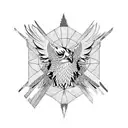 bearded vulture tattoo design idea