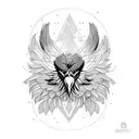 bearded vulture tattoo design idea