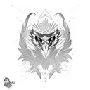 bearded vulture tattoo design idea