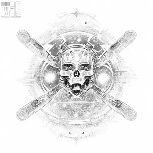 leg spiral galaxy texture tattoo design idea