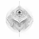 Virgo symbol fancy tattoo design idea