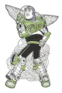 to infinity and beyond buzz lightyear tattoo design idea