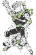 to infinity and beyond buzz lightyear tattoo design idea