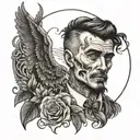 ludovico einuadi dad memorial tattoo design idea