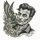 ludovico einuadi dad memorial tattoo design idea