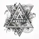 avicii triangle logo tattoo design idea