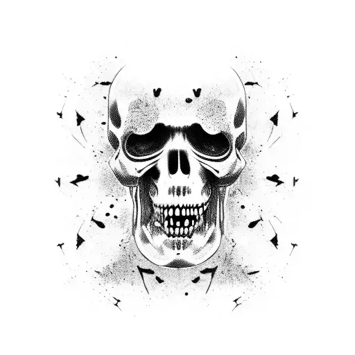 A detailed portrait of a zombie from The Walking Dead tattoo design idea