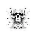 A detailed portrait of a zombie from The Walking Dead tattoo design idea