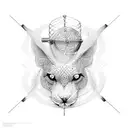 Poledancer in a cage tattoo design idea