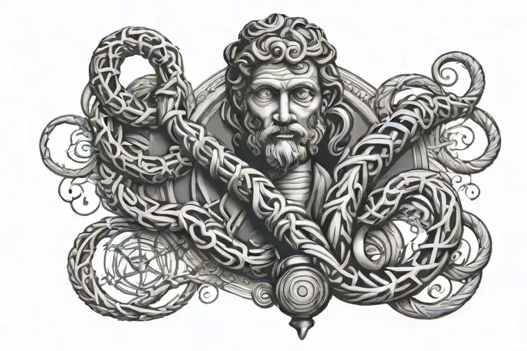 Asclepius, stethescope tattoo design idea