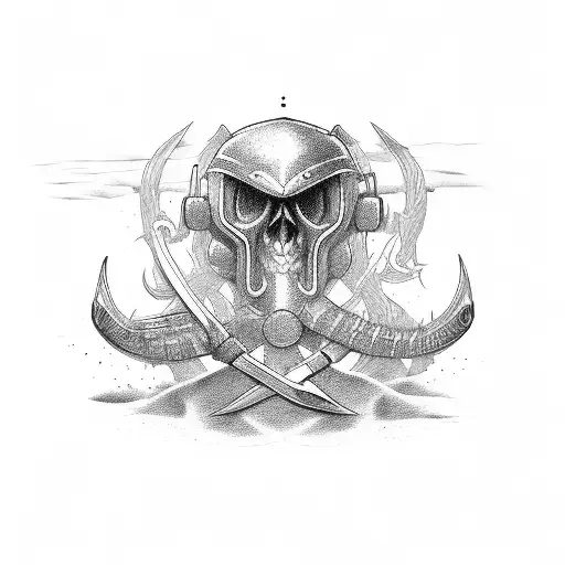 Double axes  tattoo design idea