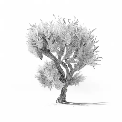 olive tree tattoo design idea