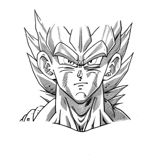 Vegeta Dragon ball tattoo design idea