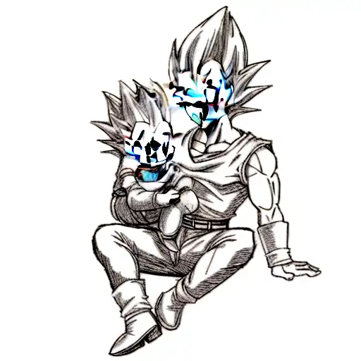 Majin Vegeta Dragon ball > tattoo design idea