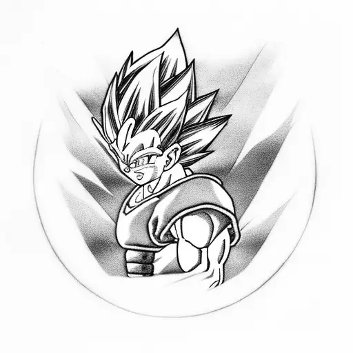 Vegeta Dragon ball tattoo design idea