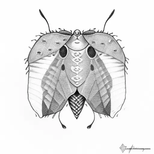 moth as a bear paw tattoo design idea