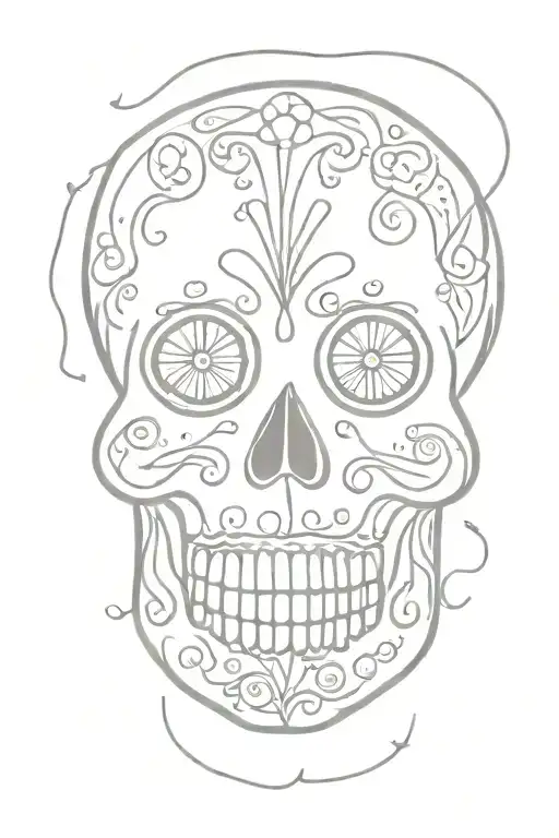 Sugar Skull tattoo design idea