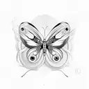 Butterfly snake tattoo design idea
