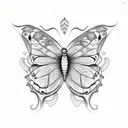 Butterfly snake tattoo design idea